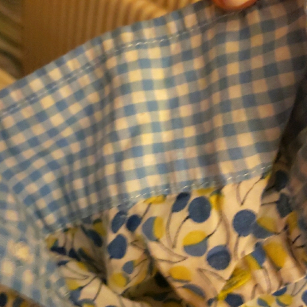 Long Sleeve Button Down Blue/White/Green Shirt - Picture 9 of 9